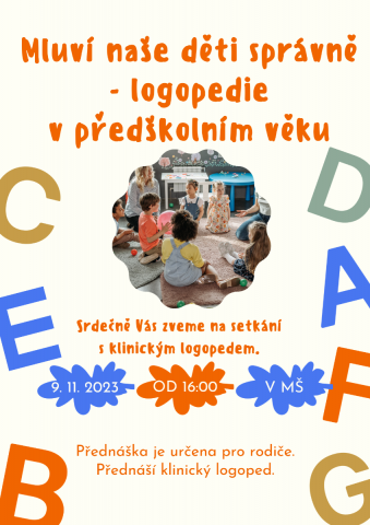 Přednáška "Logopedie v předškolním věku"