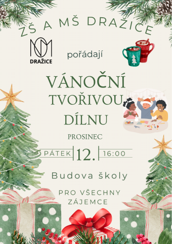 Zveme na vánoční tvořivou dílnu