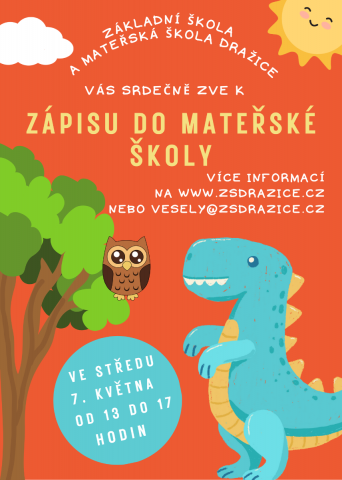 ZÁPIS DO MATEŘSKÉ ŠKOLY